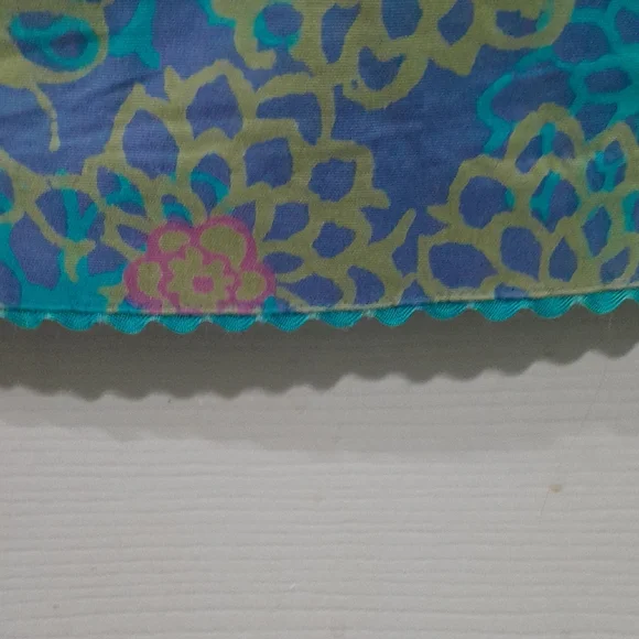 Sigrid Olsen Sport Vibrant Blue, Green And Lavender Patterned Skirt Size 16 - Picture 3 of 4